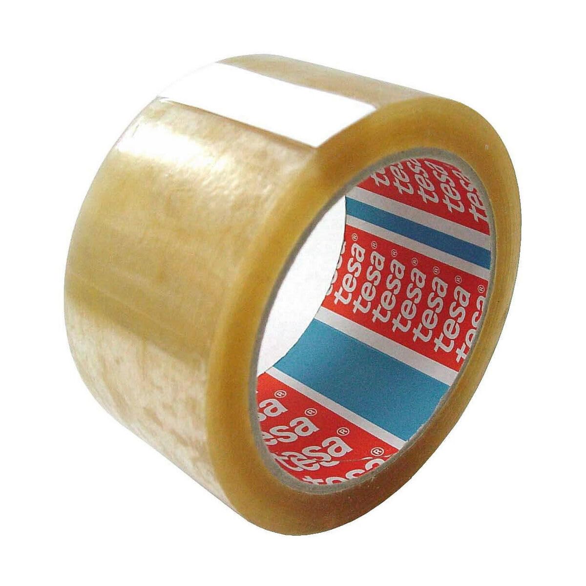 TESA 57227-00000-00 – Polypropylene Packaging Tape, Adhesive Natural Rubber Series 4089 – 66 m x 50 mm Transparent C/etiq