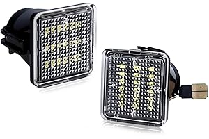 D-Lumina LED License Plate Lights Assembly Compatible with 2014-2021 Tundra ＆ 2016-2023 Tacoma Pickup Truck, Powered by 18SMD Xenon 6500K White LED Light 2-Pieces
