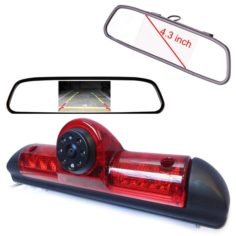 Kit Caméra De Recul 4.3 Pouces Pour Citroen Dispatch/Toyota Proace/Peugeot Expert 2016 - Moniteur Rétroviseur + Caméra HD Vision Nuit