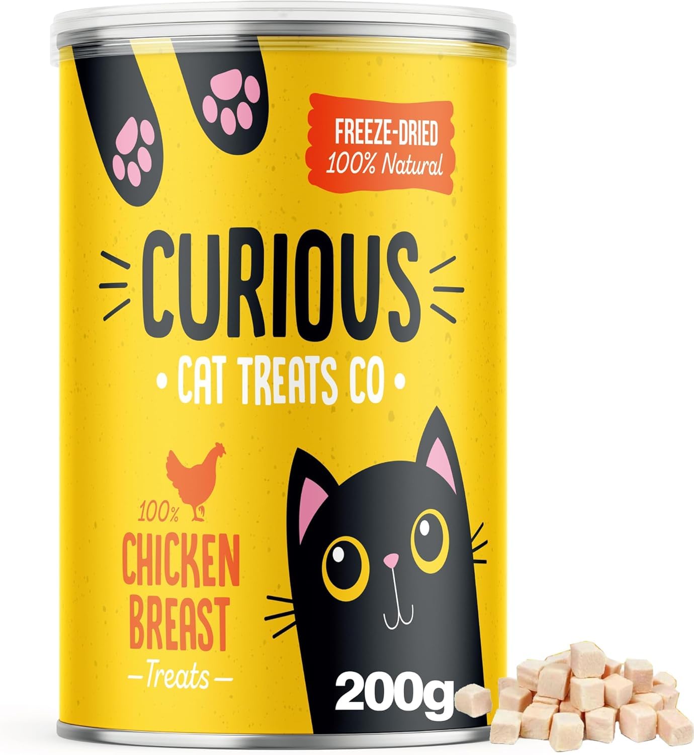 200g Freeze Dried Chicken Cat Treats 100% Natural Chicken Breast Nibbles Allergen-Free & Hypoallergenic Cat Treat for Indoor & Outdoor Nutritious Treats Grain Free for Cats