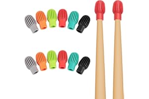 12pcs Drumstick Dampener, 6 Colors Silicone Drum Stick Tips for Silencing Drumming Practice Drum Accessories Mute Clacking So