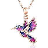 Dreamboat Hummingbird Bird Pendant Necklace for Women 925 Sterling Silver Jewelry Gifts for Hummingbirds Lovers