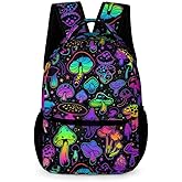 Mushroom School Backpack for Kids Girls Boys, 16 Inch Cute Mushrooms Themed Bookbag, Personality School Backpack for Students Children, Lightweight, Large Capacity
