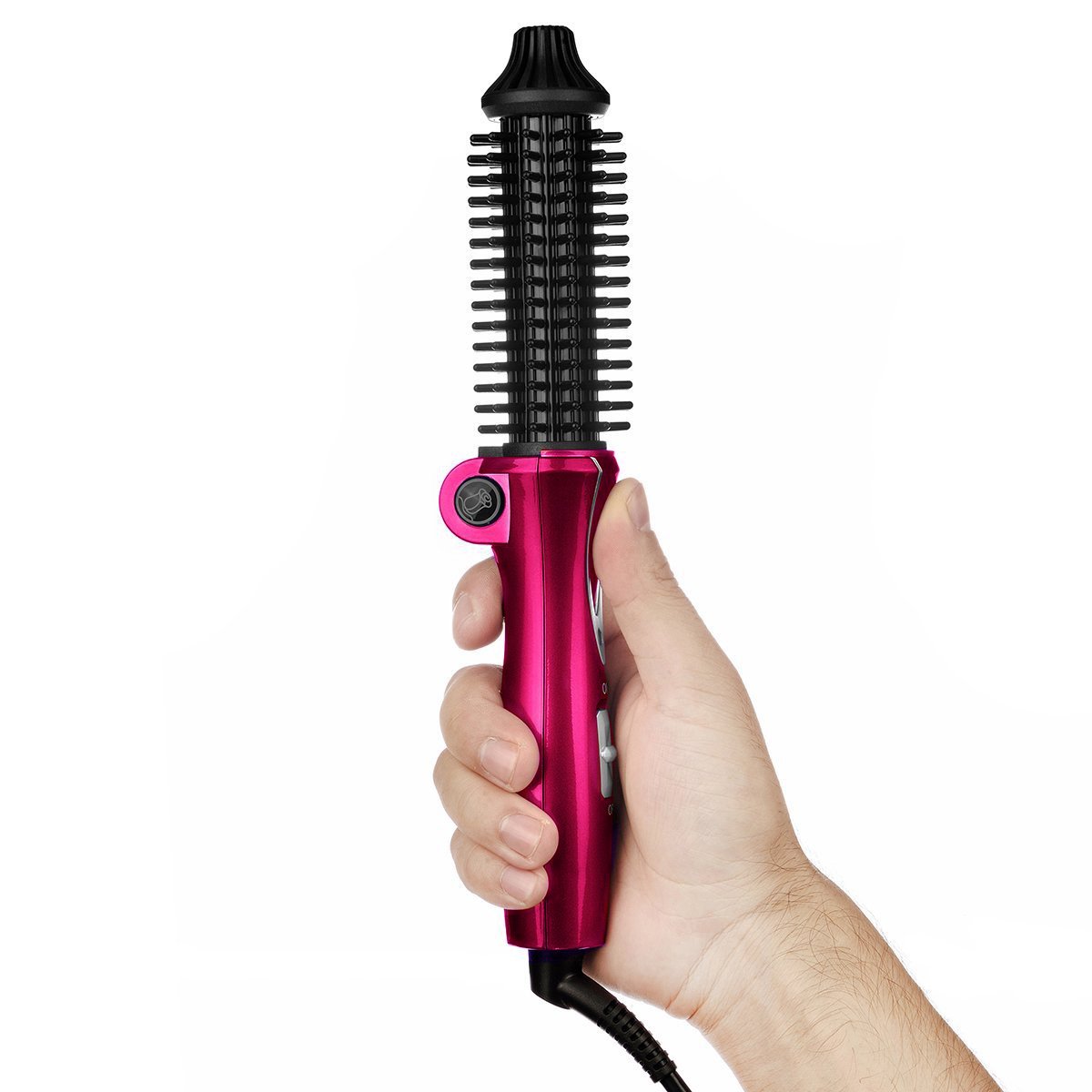 Cooliss Curling Iron Brush Dual Voltage Ceramic Tourmaline