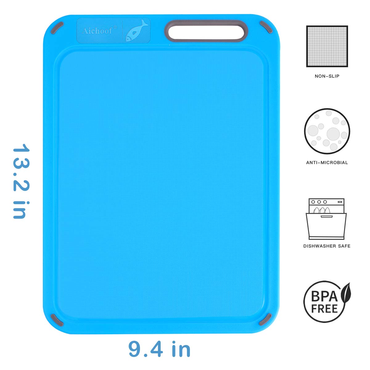 Plastic Cutting Board, Set of 4 with Storage Stand, Color Box Packed, BPA-Free, Preventing Cross-contamination of Different Food Types, Dishwasher Safe