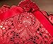 Doris Home 100 Pack Red Laser Cut Wedding Party Favor, Wedding Gift Bags Chocolate Candy and Gift Boxes with Ribbons for Baby Shower, Bridal Shower, Christmas,Company Party,Birthday, Festival Favors