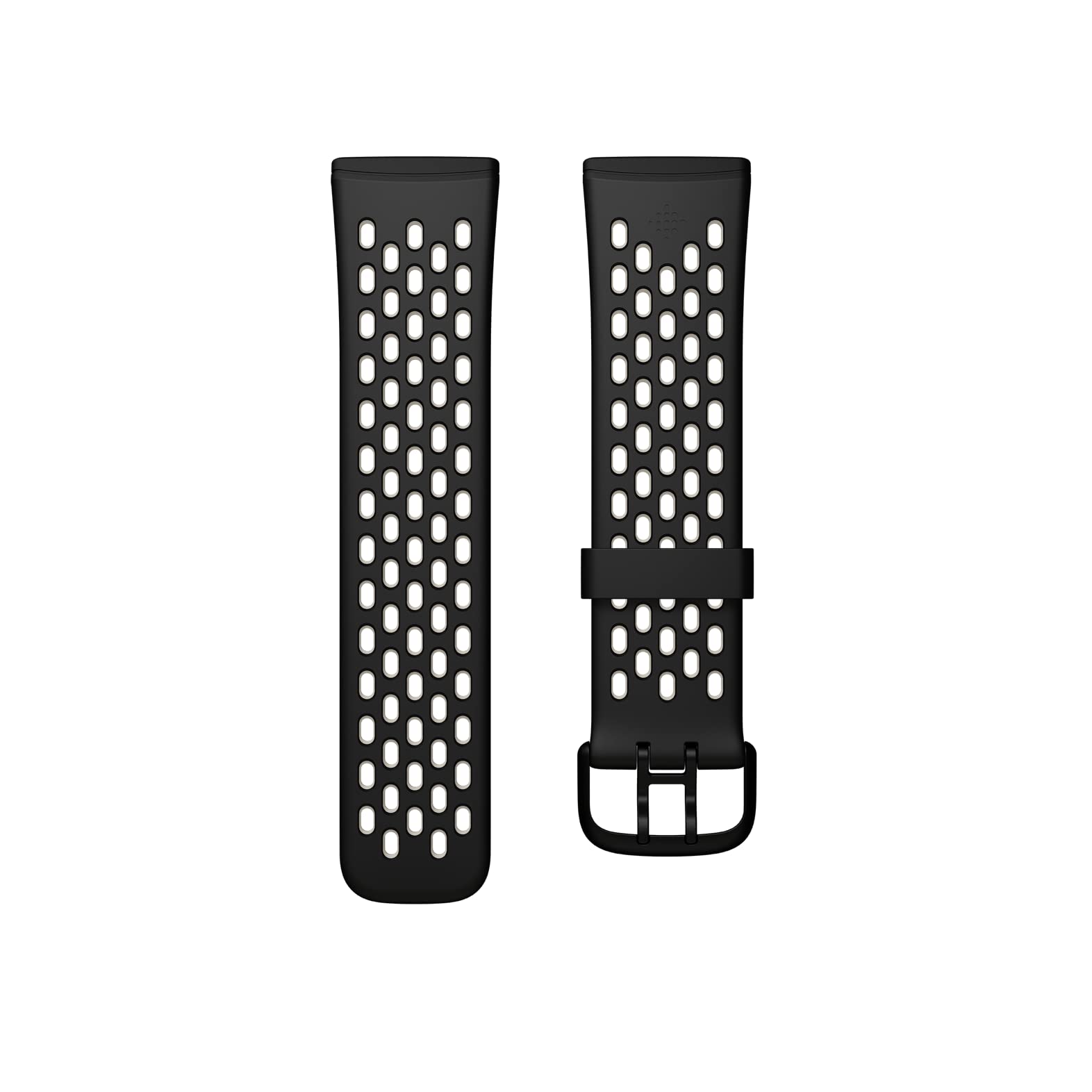 Fitbit Versa 3 / Sense Sport Band Accessory, Black/Lunar White