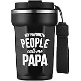 Fathers Day Dad Gifts from Daughter Son Wife - Papa Gifts from Daughter for Fathers Day - Birthday Gifts for Dad, Funny Dad Birthday Gifts - Best Christmas Gifts for Dad Tumbler With Lid 14 Oz Black