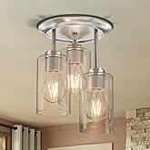 Kalium 3-Lights Semi Flush Mount Ceiling Light Fixture, Farmhouse Light Fixtures, Ceiling Light Decor for Kitchen, Foyer, Ent