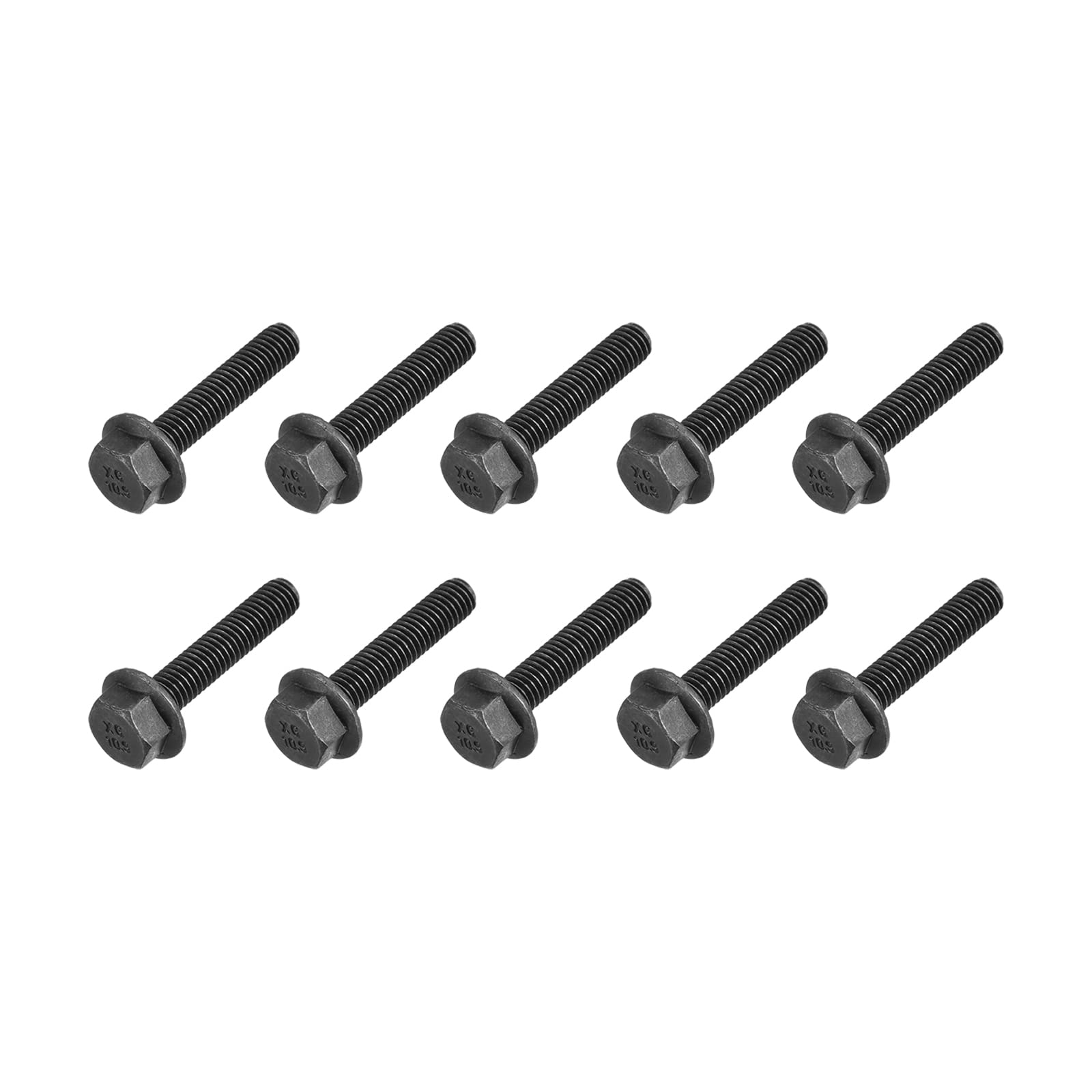 METALLIXITY Flanged Hex Head Bolts (M6x30mm) 30pcs, Hexagon Serrated Flange Bolt Fully Thread Screw - for House Construction Hardware Fasteners โ image 1