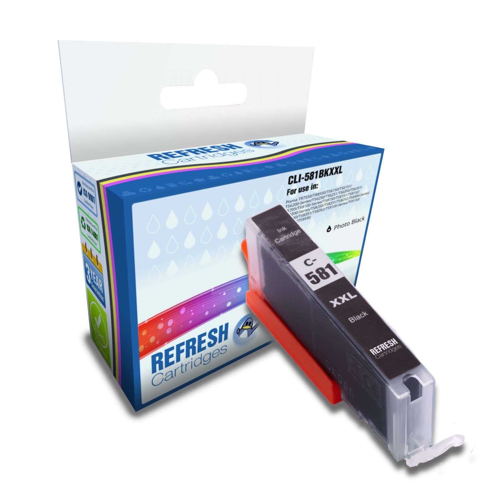 Refresh Cartridges Compatible Ink Cartridge Replacement for Canon CLI-581BKXXL (Photo Black)