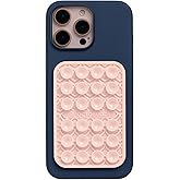 OCTOBUDDY Classic MAX Textures Mermaid Dragon - Silicone Suction Phone Case Adhesive Mount - Hands-Free Grip with 24 Suction Cups for Videos & Selfies - 2.6" x 3.9", Chalk Pink