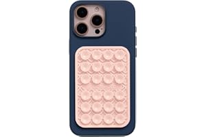 OCTOBUDDY Textures Mermaid Dragon - Silicone Suction Phone Case Adhesive Mount - Hands-Free Grip with 24 Suction Cups for Videos & Selfies - 2.6" x 3.9", Chalk Pink