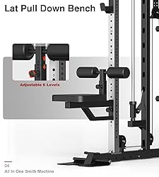 DONOW Smith Machine with Weight Stacks Power Cage
