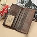 OB OURBAG Men's RFID BLOCKING Vintage Genuine Leather Bifold Wallet Checkbook, Dragon, Brown
