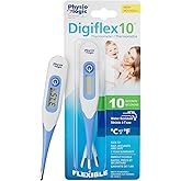Physio Logic Digiflex 10 Digital Thermometer with Ten Second Results, Clinically Proven Accuracy in Less Than Ten Seconds, Fa