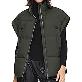 Orolay CHIIONE Oversized Puffer Vest Stand Collar Lightweight Relaxed Fit Winter Quilted Padded Gilet Sleeveless Jacket