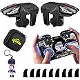 Mobile Game Triggers 13 in 1 Combo for iPhones & Android Phones, 4 Gaming Triggers Mobile Phone Game Controller for PUBG/Knives Out/Call of Duty/Rules of Survival (Girl)