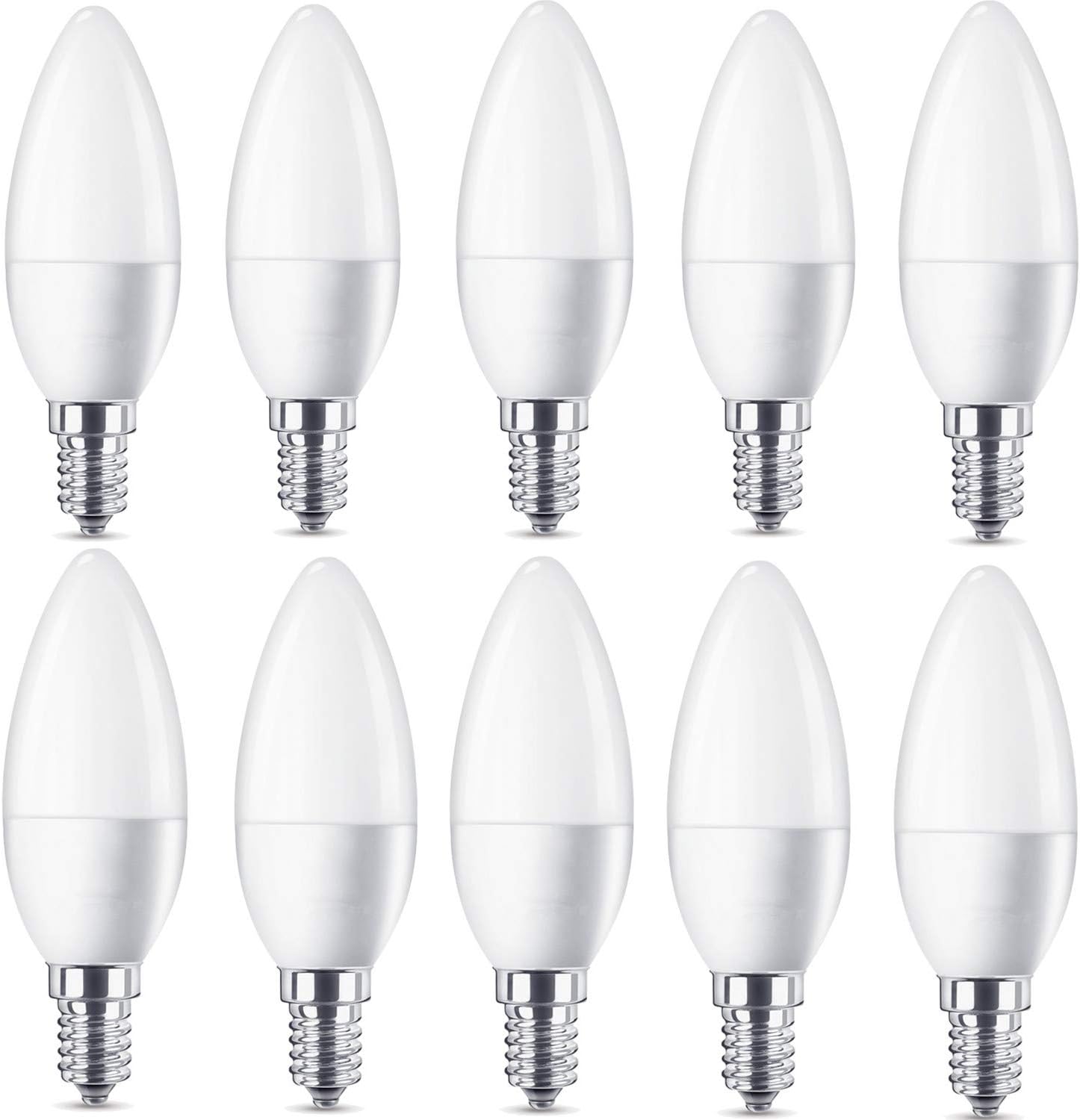 E12 LED Candelabra Bulbs, 10SMD 2835 6500K Cool White Light LED Candle