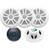 BOSS Audio Systems MG250W.64 Marine Boat Gauge Stereo, 6.5 Inch Speakers