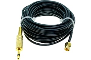 SMA Male to 3.5mm Male Mono 1/8" TS pl/UG Camera Monitor an/Tenna RG174 Cable(200CM)