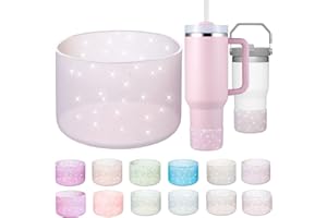 Onlymory Silicone Boot for 30 40 OZ Stanley Cup Accessories, Glitter Boots for Stanley 20OZ 30OZ Tumbler Ice-Flow 16OZ Bottle, Anti-Slip Bling Protector Bottom Cover Sleeve