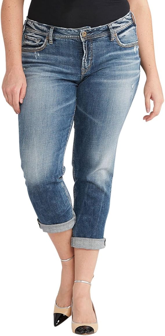 womens silver boyfriend jeans
