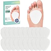 Welnove Metatarsal Foot Pads - 20 Pack Ball of Foot Cushion for Women & Men - 1/4" Thick Adhesive Foam Felt Pads for Pain Relief, Forefoot and Sole Support, Metatarsalgia Plantar Fasciitis Neuroma