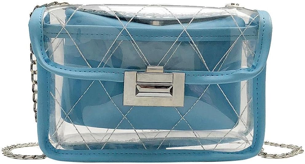 Everpert Summer Women PVC Clear Shoulder Bags Casual Chain Messenger