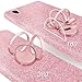 Sony Xperia L1 Case, Silverback Girls Bling Glitter Sparkle Case with 360 Rotating Ring Stand, Soft TPU Outer Cover + Hard PC Inner Shell Skin for Sony Xperia L1 Case -Rose Gold