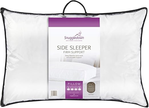 Snuggledown Side Sleeper Pillow Firm Support White 38 X 64 Cm