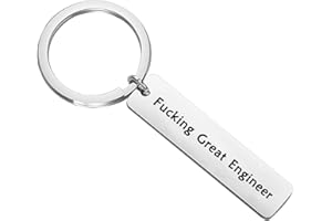 FUSTMW Fucking Great Engineer Keychain Gift Engineering Jewelry Architect, Aerospace, Software,Mechanical Engineer Gift