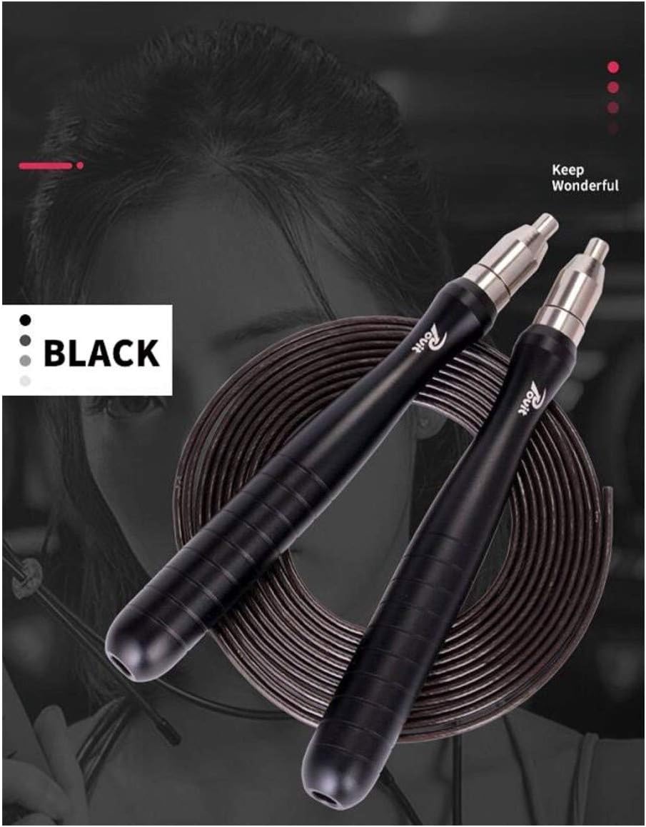 INKSO Jump Rope - Self-Locking, Screw-Free Design – Weighted, 360 Degree Spin, Aluminum Alloy Handle with 2 Speed Rope Cables for Crossfit, Home Workout, More