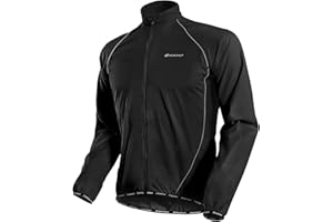 NUCKILY Mens Cycling Jacket Lightweight Windbreaker Anti-UV Jersey Windproof Water Resistant Coat