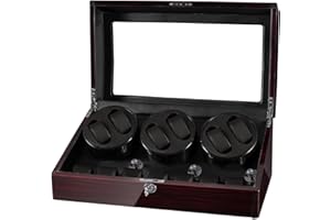 JQUEEN Watch Winder for Automatic Watches,Watch Winders 6 with 7 Storages,Quiet Japanese Motors with Soft and Flexible Watch Pillows