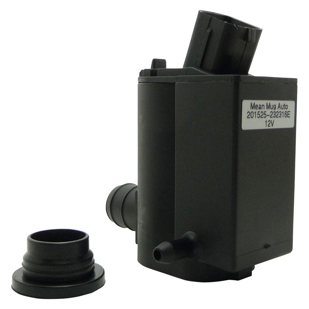 Photo 1 of 201525-232316E Windshield Washer Pump w/Grommet - Washer Motor Compatible with Hyundai, Kia - Replaces OEM #: 98510-1C100, 98510-26100, 98510-1W000, 98510-2K000