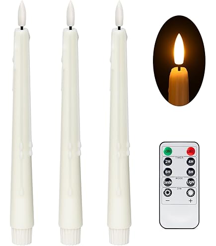 Lot De 4 Bougies LED Pomme De Pin - Flamme Scintillante 3D, Sans Parfum, Piles Incluses - Déco Noël