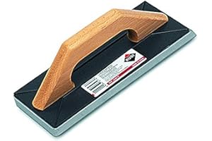 RUBI 65975 | Wooden Handle Rubber Grout Float | for Grouting Ceramic Tiles | Ideal for Filling Joints up to 3 mm Wide | Solid Rubber Grout Float SuperPro, 25x11cm