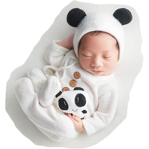 Costume Photo Nouveau-né En Forme D'ours - Lot De 3 Tenues En Laine Tricotée Douce, Pour Bébés 0-1 Mois, Séances Photo Adorables - 6