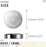 10 x PoundMax AG13 LR44 1.5V Alkaline Button Cell Batteries view 6