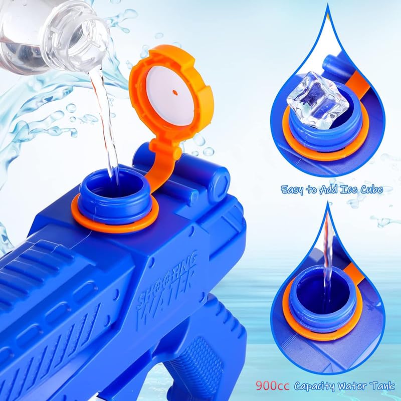 SLEEPHEAD®Water Gun for Kids, 900CC Squirt Gun for Kids, 2 Pack Water Guns for Kids, Water Blasters for Kids, Water Squirt Guns for Adults, Watergun for Swimming Pool Beach Sand Play Gifts