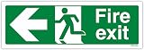 VSafety V Safety 14003AX-R Fire Exit Arrow Left Sign 300x100mm view 1
