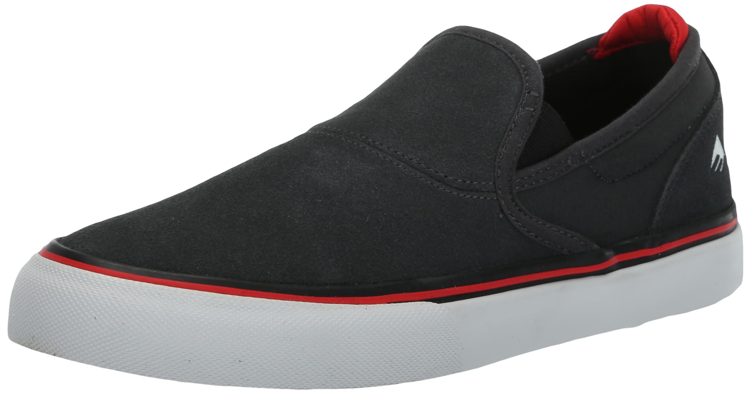 Emerica Wino G6 Slip-On – The Best Slip-on Available, Easy Skate Access, Reinforced Build, Cushioned Feel, Everyday Wear Dark Grey/Black/Red Image