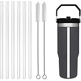 Replacement Straw for Stanley Iceflow 30oz (Only),Reusable Clear Drinking Straws Compatible with Stanley IceFlow Flip 30oz,Plus Straw Cleaner Brush for Stanley Iceflow