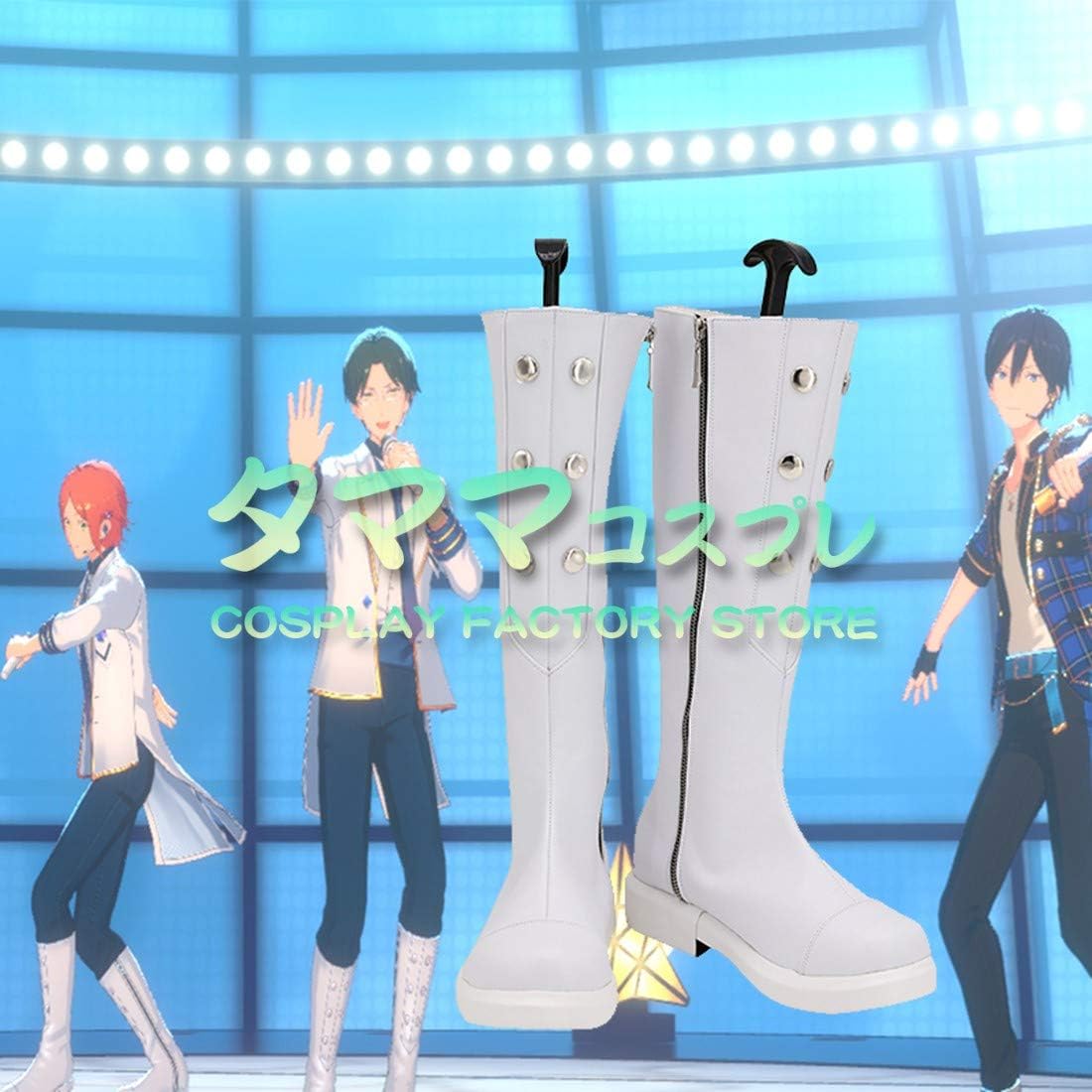 明星スバル あんさんぶるスターズ Music あんさんぶるスターズ あんスタ Trickstar トリックスター あけほし すばる コスプレ靴 コスプレブーツ Cosplay オーダーサイズ スタイル 製作可能 タママ 24cm コスプレ 仮装 通販 Amazon