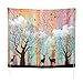 Psychedelic Tapestry Wall Hanging Christmas Mandala Tapestry 51 x 59 inches Elk Forest with Birds Wall Tapestry Bohemian Hippie Tapestry for Bedroom Living Room Dorm (5159)