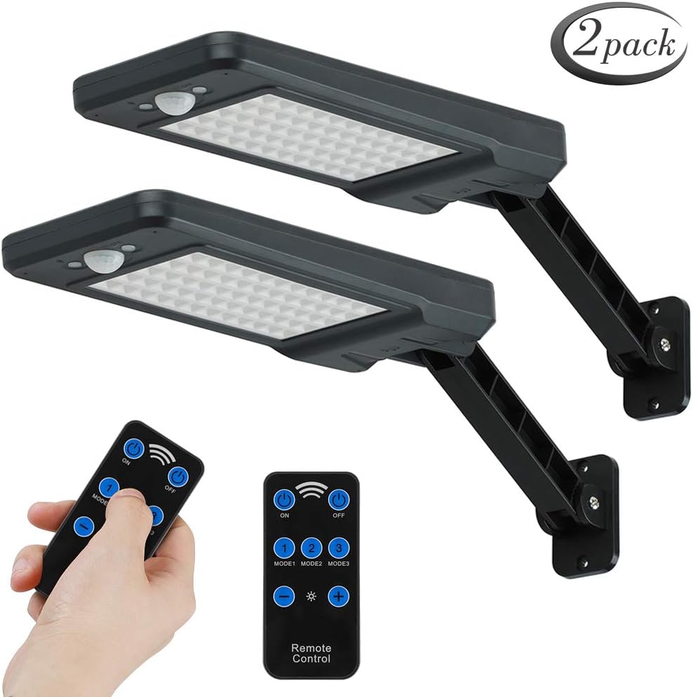 INDARUN 60 LED Lampes Solaires Extérieur Etanche IP65, Applique Murale