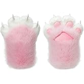 Furry Paws Gloves Soft Claw Finger Gloves for Furry Costume, Perfect for Cat and Fox Fursuit Paws