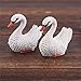 Danmu 2pcs Mini Resin Swans Fairy Garden Micro Landscape Home Garden Decoration Plant Pots Bonsai Craft Decor