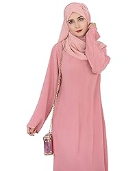 Zofocy Solid Color Women Abaya Modest Muslim Prayer